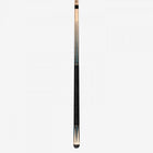 The Lucasi Lux® LUX54 Pool Cue features a black leather wrap and decorative wooden accents.