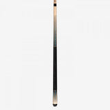 The Lucasi Lux® LUX54 Pool Cue features a black leather wrap and decorative wooden accents.