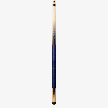 The Lucasi Custom® LZC16 Pool Cue by Lucasi with blue accents is shown vertically.