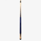 The Lucasi Custom® LZC16 Pool Cue by Lucasi with blue accents is shown vertically.