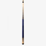 The Lucasi Custom® LZC16 Pool Cue by Lucasi with blue accents is shown vertically.