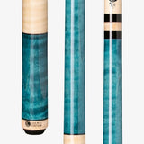 Three views of the Lucasi Custom® LZC3 Pool Cue with Uni-loc joint and branded butt.