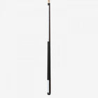 Lucasi Custom® LZDU11 Pool Cue with black leather wrap and low deflection shaft on display.