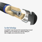 Cross-section of Lucasi Hybrid® LHC13 cue butt with low deflection shaft and internal screw parts.
