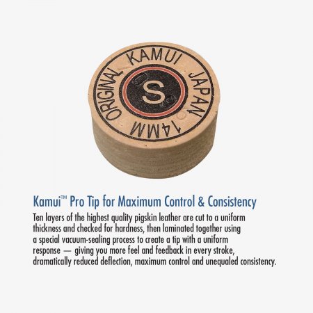 A Kamui Pro Soft Tip 14mm, perfect for the Lucasi® Rival Series LHRV23 Pool Cue.