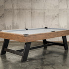 Nixon Hunter 7' Slate Pool Table in Brushed Walnut by Nixon Billiards, with gray felt.