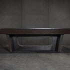 The Nixon KAI 7' Slate Pool Table by Nixon Billiards features a wide top and geometric base.