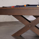 Nixon CrissyCross 8' Slate Pool Table in Brownwash Finish