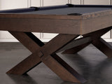 Nixon CrissyCross 8' Slate Pool Table in Brownwash Finish