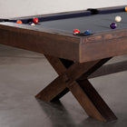 Nixon CrissyCross 7' Slate Pool Table in Brownwash Finish