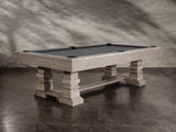 Nixon Billiards Huck 7' Slate Pool Table in Grey White Oak with dining top option.