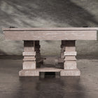 The Nixon Huck 7' Slate Pool Table by Nixon Billiards features square legs and a grey white oak finish.