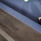 Close-up of the Nixon Kemp 8' Slate Pool Table in Grayson Grey by Nixon Billiards.