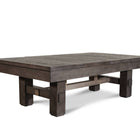 Nixon Kemp 8' Slate Pool Table by Nixon Billiards in Grayson Grey, shown with dining top.