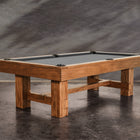 The Nixon Presli 8' Slate Pool Table by Nixon Billiards features a gray playing surface.