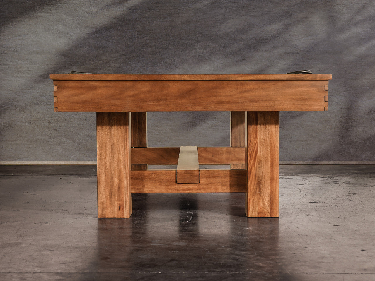 Nixon Billiards Presli 7' Slate Pool Table in Native Acacia finish with dining top option.