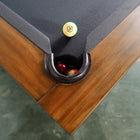 Nixon Presli 8' Slate Pool Table by Nixon Billiards with 14 ball near corner pocket.