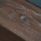 Close-up of Nixon Billiards Nixon Hunter 7' Slate Pool Table in Brushed Walnut finish.