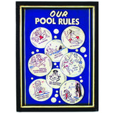 RAM Game Room “Our Pool Rules” Wall Art Sign