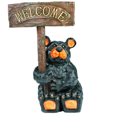 RAM Game Room Outdoor "Welcome" Bear Sign