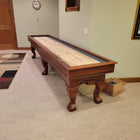 Playcraft Charles River 12'  Pro-Style Shuffleboard Table in Chestnut