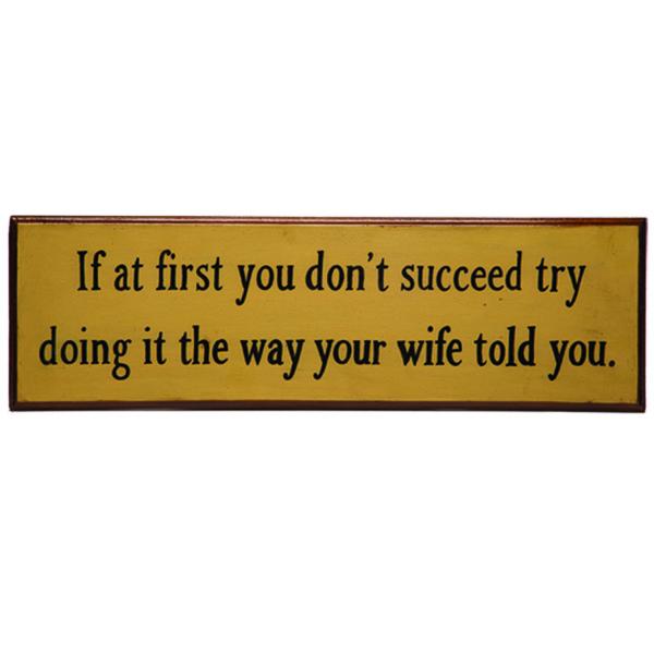 RAM Game Room “If at First You Don't Succeed” Wall Art Sign