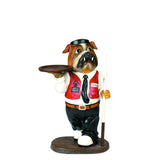 RAM Game Room Bulldog Waiter Figurine