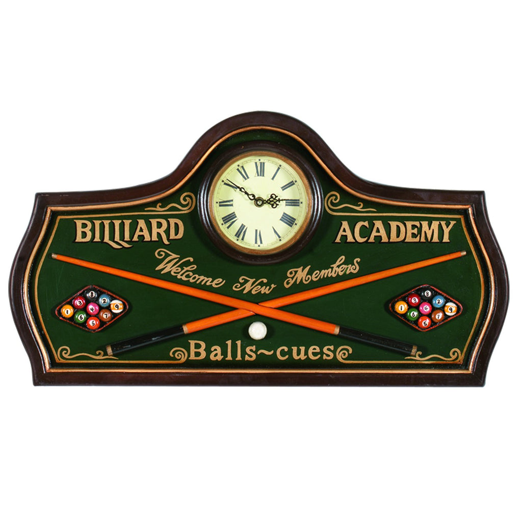 RAM Game Room “Billiard Academy” Clock