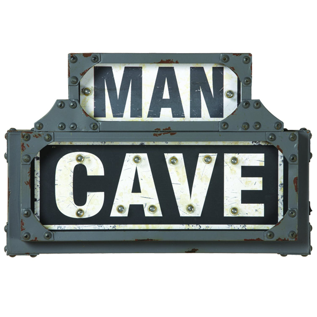 RAM Game Room “Man Cave” w/Lights Metal Wall Art Sign