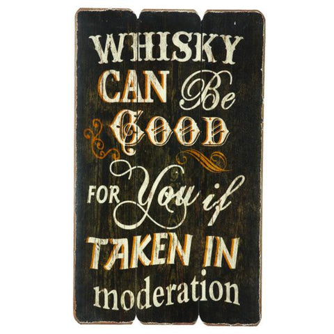 RAM Game Room’s wall art sign reads: "Whiskey can be good for you if taken in moderation.