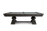 Nixon Birdy 7' Slate Pool Table in Grayson Grey by Nixon Billiards, side view.