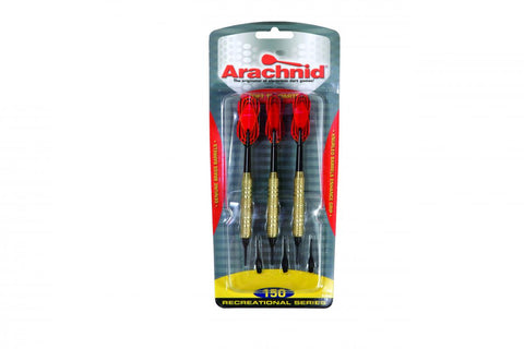 Arachnid SFR150 Soft Dart Set: 3 entry-level darts with red flights, great for beginners.