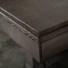 Close-up of Nixon CrissyCross 7' Slate Pool Table in Charcoal by Nixon Billiards, grain detail shown.