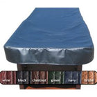 Venture Classic 14' Shuffleboard Table shown next to a dark-covered massage table and color swatches.