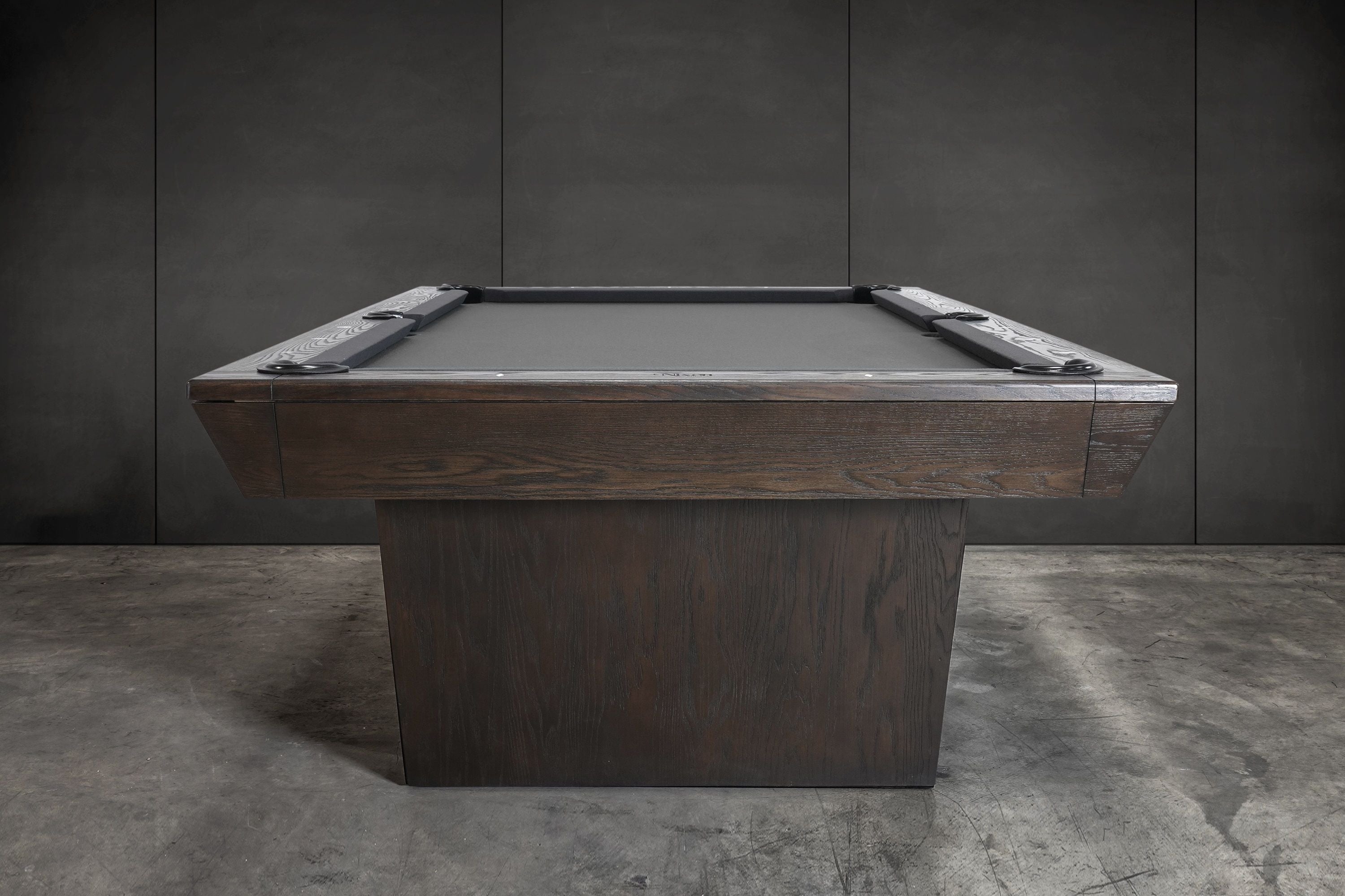 Nixon KAI 7' Slate Pool Table by Nixon Billiards in waxed brown finish with dining top option.