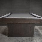 Nixon KAI 7' Slate Pool Table by Nixon Billiards in waxed brown finish with dining top option.