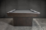 Nixon KAI 7' Slate Pool Table by Nixon Billiards in waxed brown finish with dining top option.
