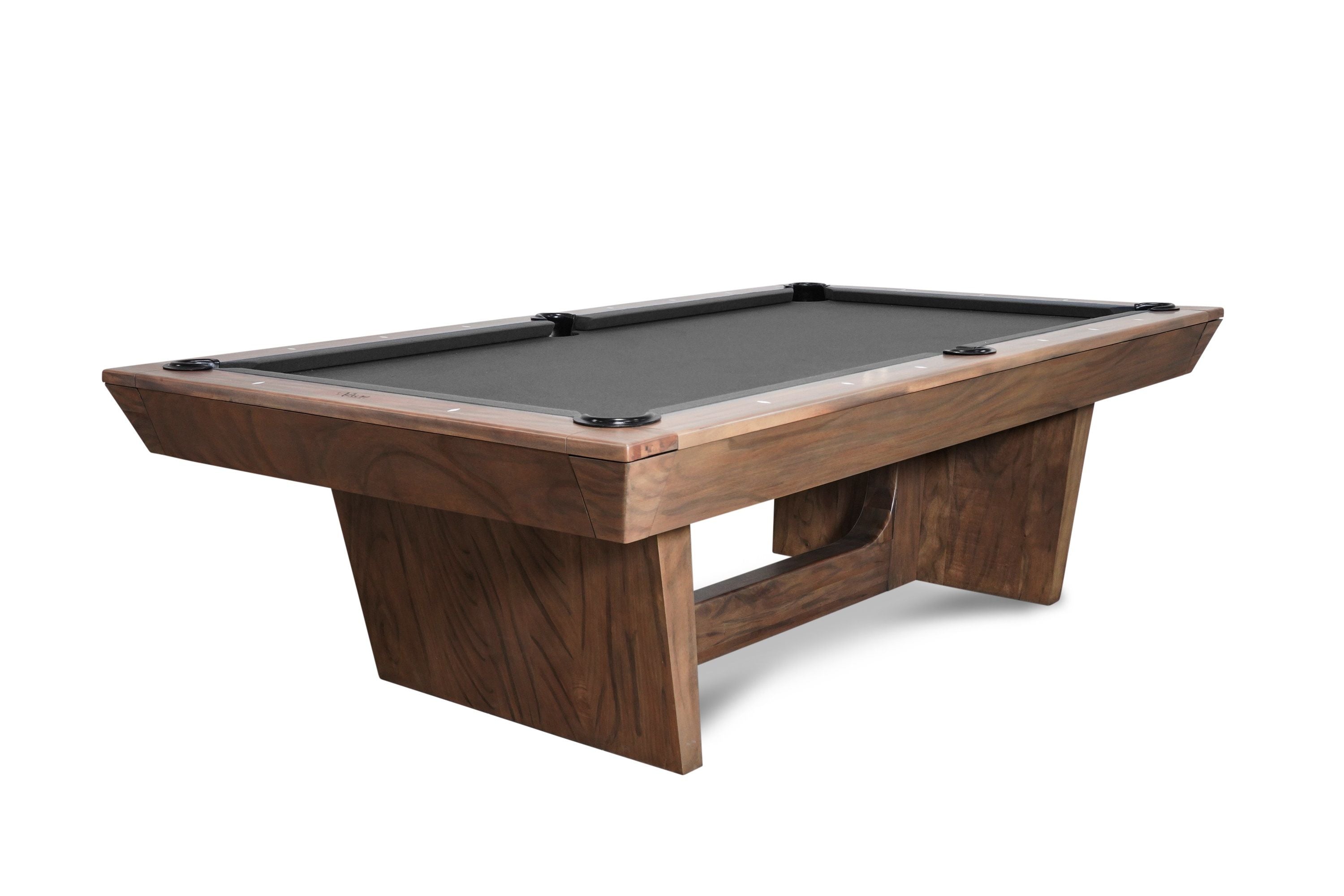 Nixon KAI 8' Slate Pool Table in walnut by Nixon Billiards—sleek, modern, perfect for game rooms.