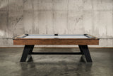 The Nixon Hunter 7' Slate Pool Table in Brushed Walnut adds style with optional dining top.