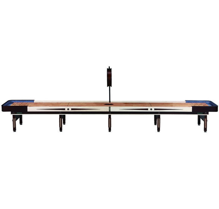 Playcraft Telluride 14' Pro Style Shuffleboard Table in Espresso with optional Overhead Electronic Scoring
