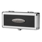 Black and silver Viper case for Astro Tungsten Soft Tip Darts, green rings, metal edges.