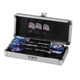 Viper Astro Tungsten Soft Tip Darts, 18g, green rings, in metal case with extra flights.