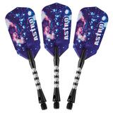 Three Viper Astro Tungsten Soft Tip Darts, 18g, with green rings for electronic boards.