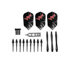 Viper Diamond Tungsten Soft Tip Dart Set, 16g with black rings, for electronic dart boards.