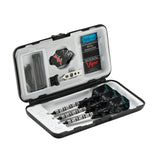Viper Diamond Tungsten Soft Tip Dart Set, Black Rings, 16g, with case and accessories.