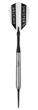 A Viper Sinister Tungsten Steel Tip Dart, 25g, is shown with a black and white flight.