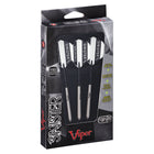 Viper Sinister Tungsten Steel Tip Darts 25g, set of 3, in black and silver by Viper.