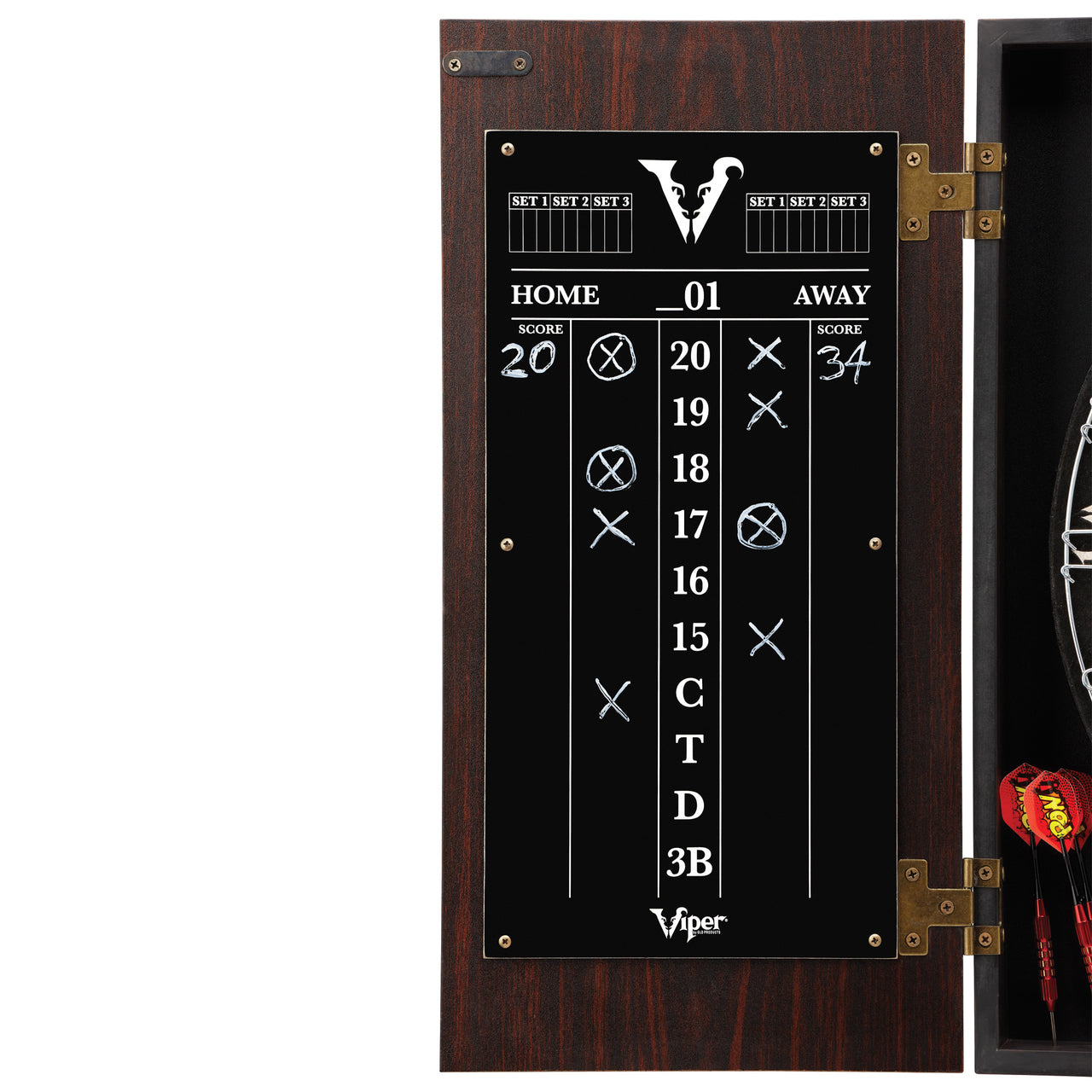 Viper Stadium Steel Tip Cabinet & Dartboard Set