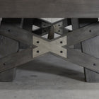 Close-up of Nixon Georgia 7' Slate Pool Table base in Grayson Grey by Nixon Billiards.