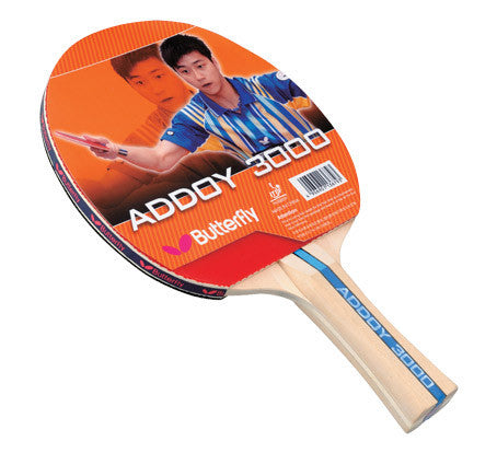 Butterfly Addoy 3000 Table Tennis Racket—perfect for recreational players.